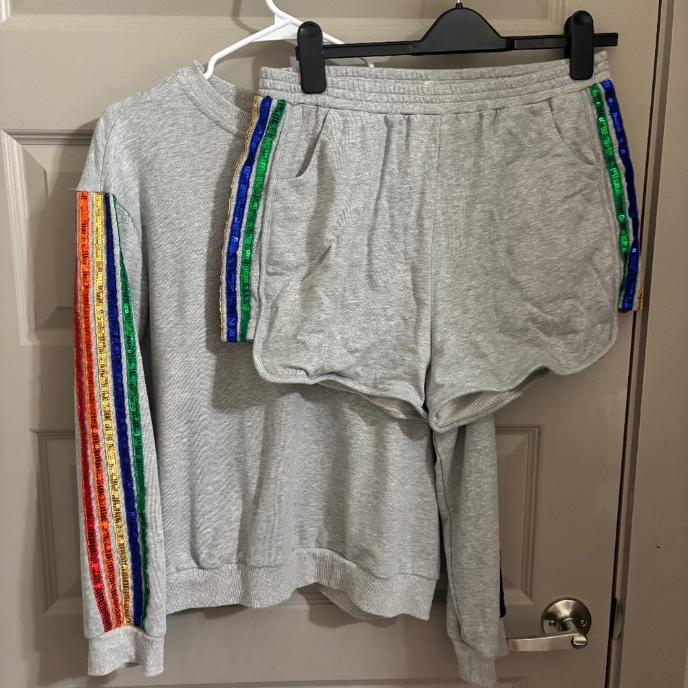 Sequin Loungewear Set - Size Large